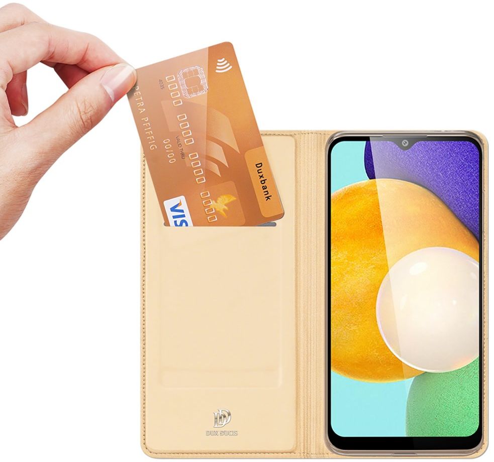 Dux Ducis Skin Pro Samsung Galaxy A13 4G Hoesje Wallet Book Case Goud afbeelding 2