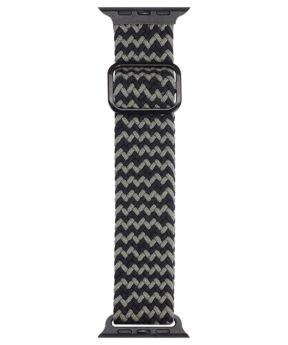 Dux Ducis Gevlochten Apple Watch 41MM / 40MM / 38MM Band Solo Loop Zwart afbeelding 1