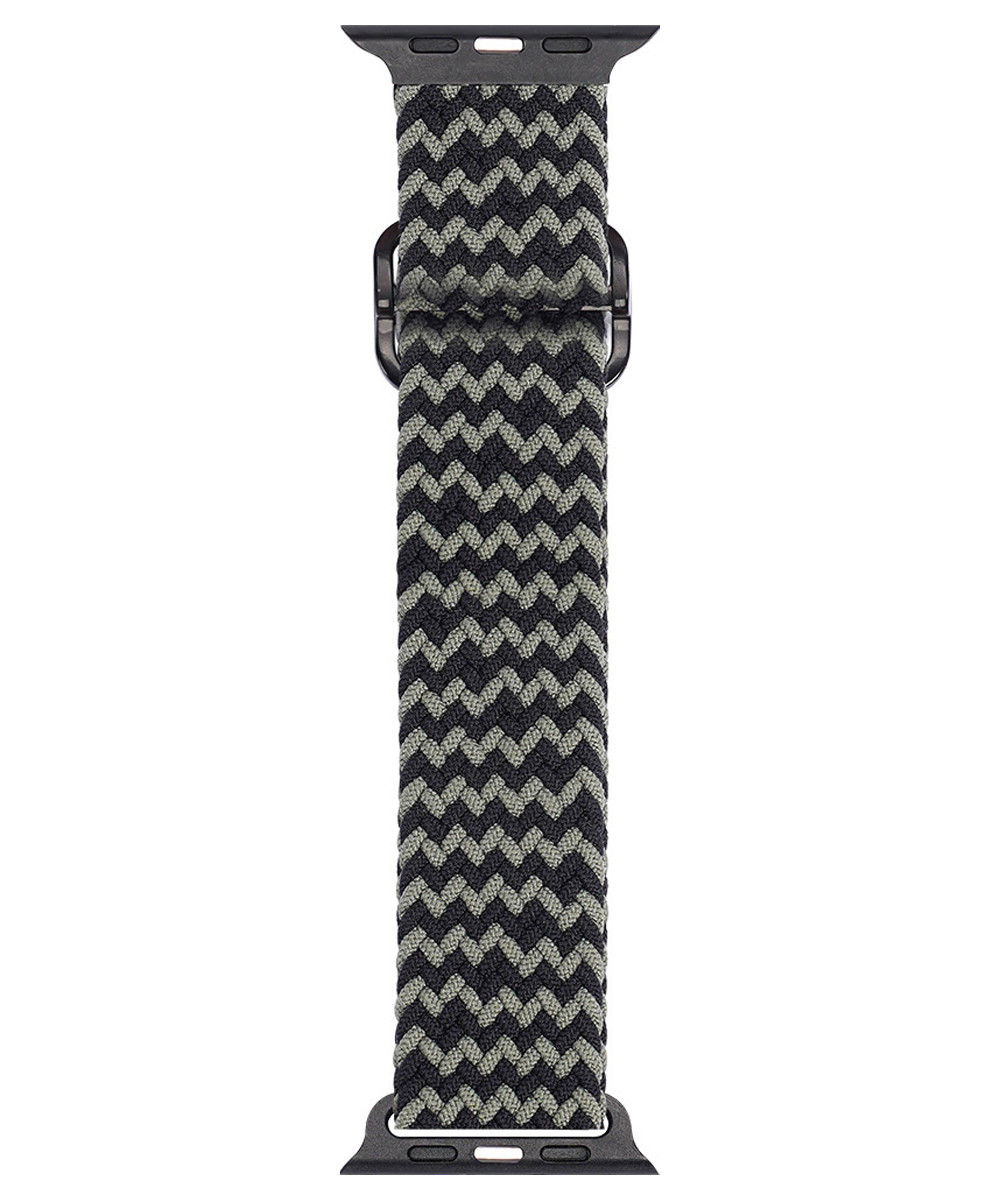 Dux Ducis Gevlochten Apple Watch 41MM / 40MM / 38MM Band Solo Loop Zwart afbeelding 2
