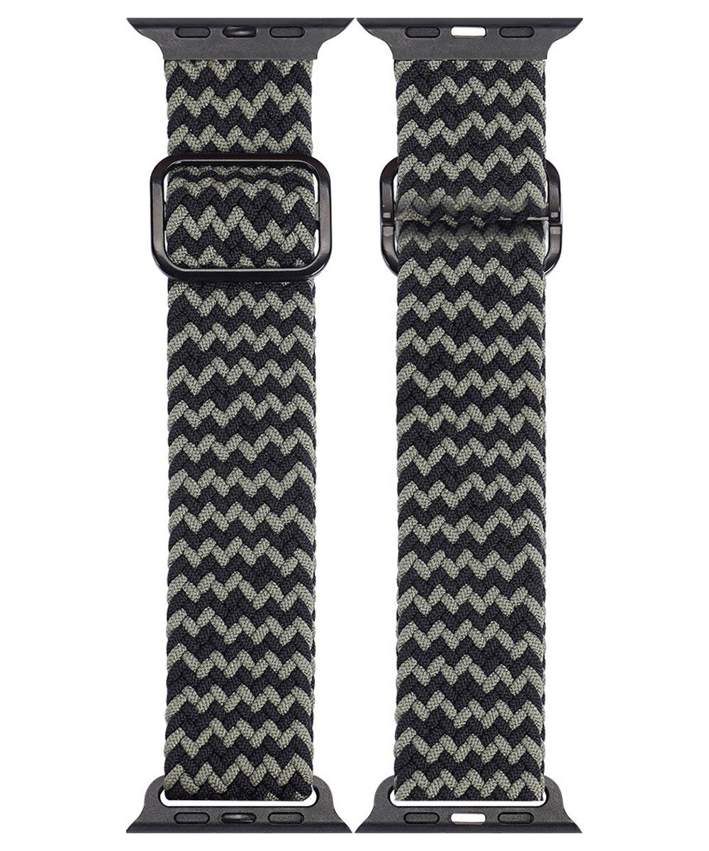 Dux Ducis Gevlochten Apple Watch 41MM / 40MM / 38MM Band Solo Loop Zwart afbeelding 6