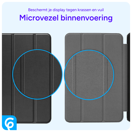 Samsung Galaxy Tab A8 Hoes Tri-Fold Book Case Zwart afbeelding 3