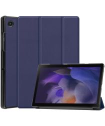 Samsung Galaxy Tab A8 2021 Hoes Tri-Fold Book Case Kunstleer Blauw