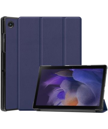 Samsung Galaxy Tab A8 Hoes Tri-Fold Book Case Blauw Hoesjes