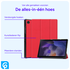 Samsung Galaxy Tab A8 Hoes Tri-Fold Book Case Rood afbeelding 3