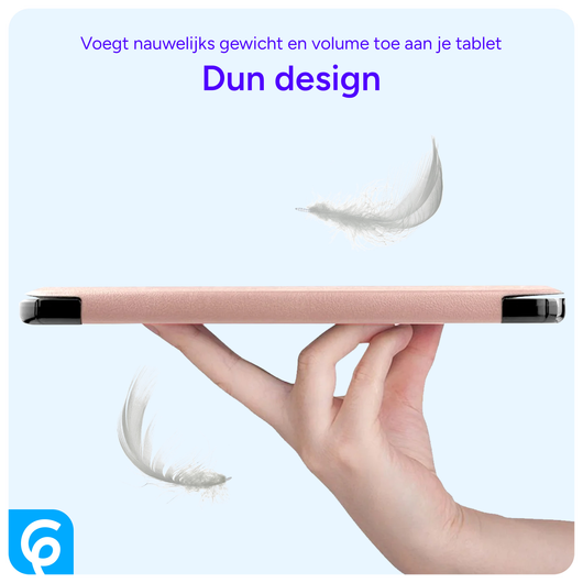 Samsung Galaxy Tab A8 Hoes Tri-Fold Book Case Roze Goud afbeelding 7