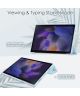 Samsung Galaxy Tab A8 Hoes Tri-Fold Book Case Kunstleer Blauw