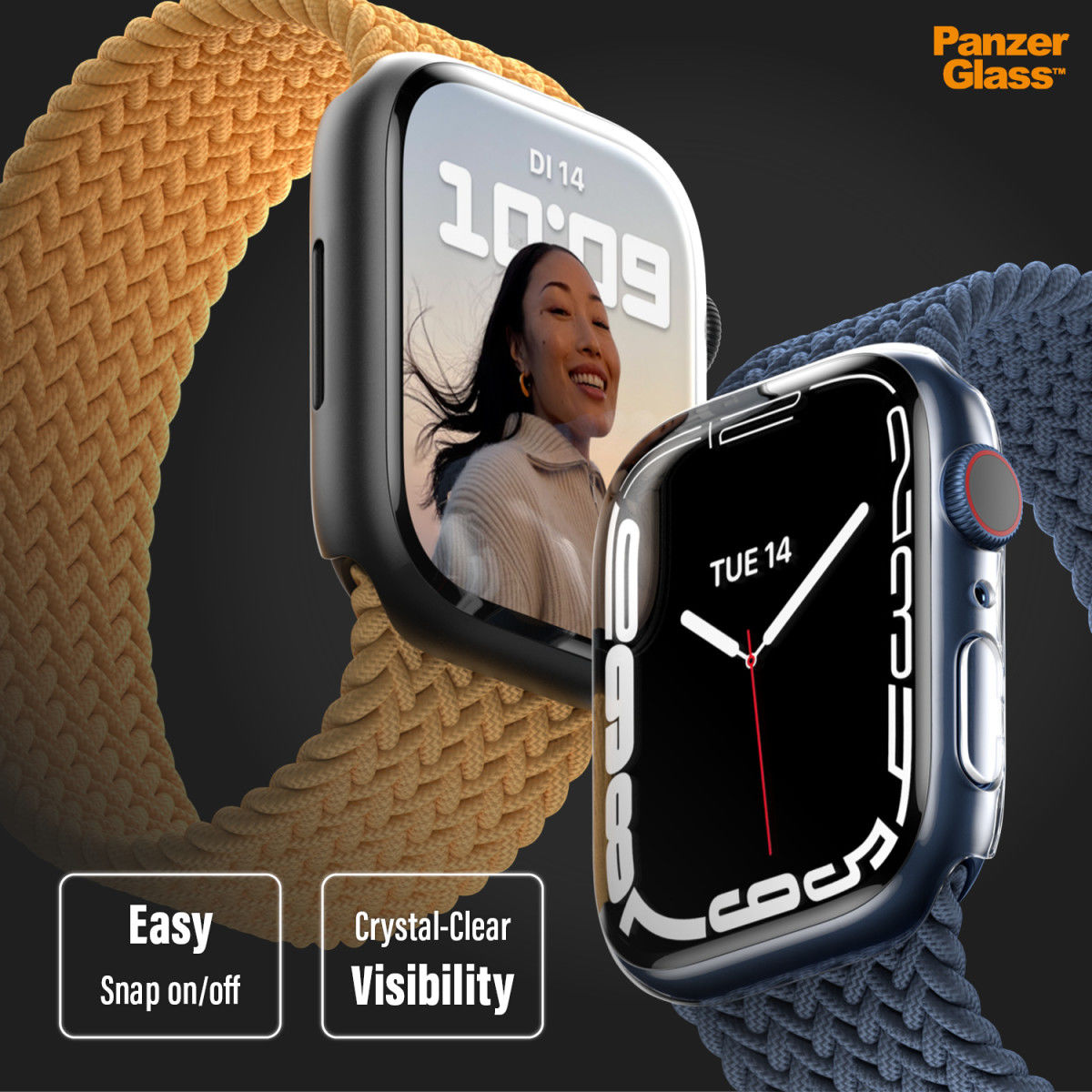 PanzerGlass Full Body Apple Watch Series 7 / 8 / 9 41MM Hoesje Zwart afbeelding 9
