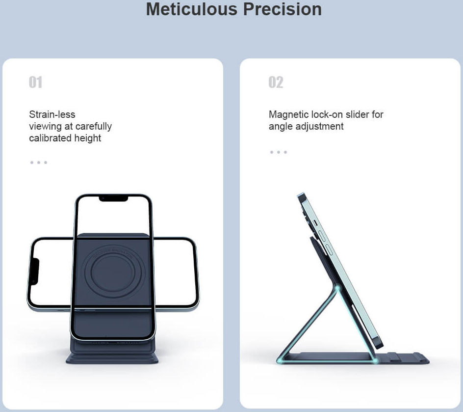 Nillkin SnapBase Magnetische MagSafe Stand Echt Leer Houder Zwart afbeelding 9