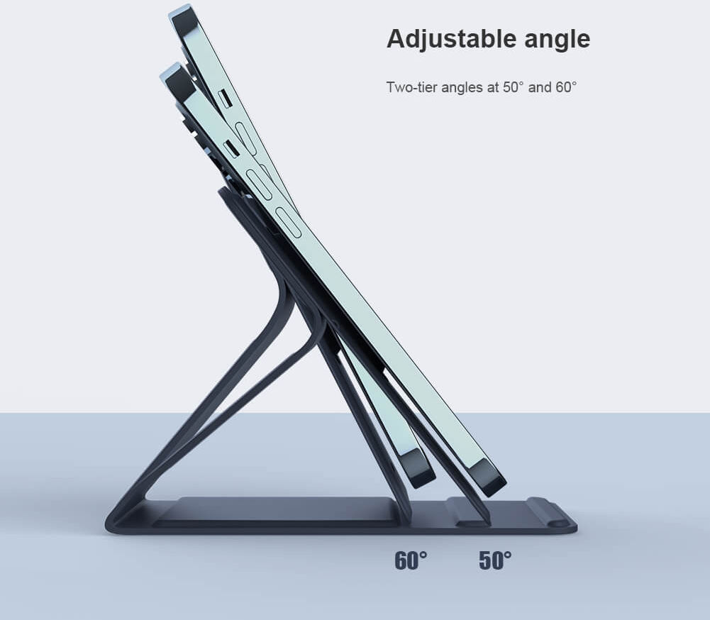 Nillkin SnapBase Magnetische MagSafe Stand Echt Leer Houder Blauw afbeelding 6