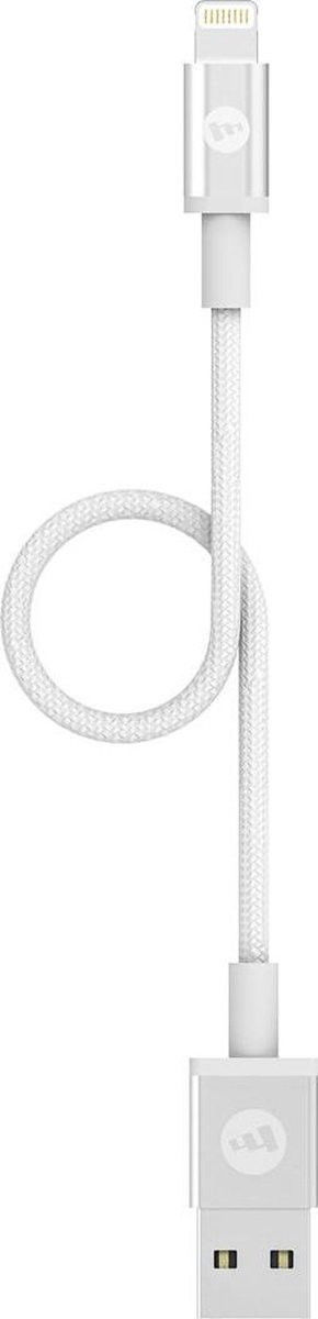 Mophie USB-A naar Lightning Kabel MFi 9CM Wit afbeelding 2