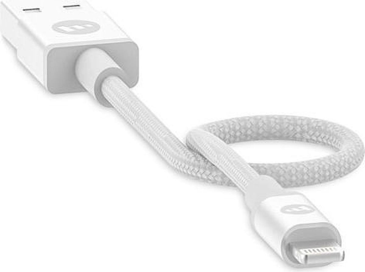 Mophie USB-A naar Lightning Kabel MFi 9CM Wit afbeelding 5