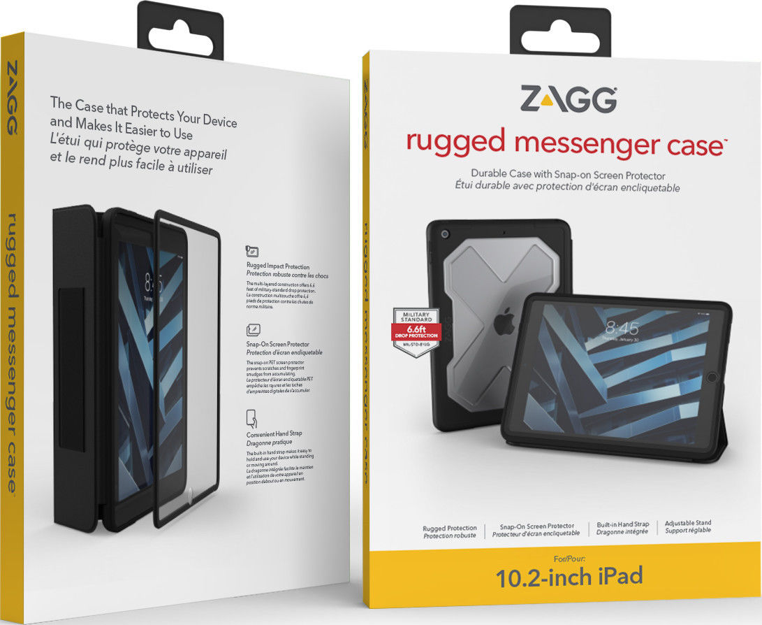 ZAGG Rugged Messenger Apple iPad 10.2 Hoes met Screen Protector Zwart afbeelding 8