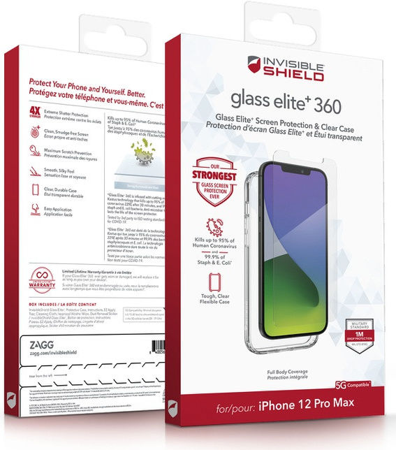 InvisibleShield 360° Set iPhone 12 Pro Max Hoesje + Tempered Glass afbeelding 4