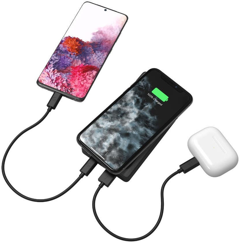 Mophie Wireless XL Powerbank Draadloos Opladen 10.000 mAh 18W PD Zwart afbeelding 3