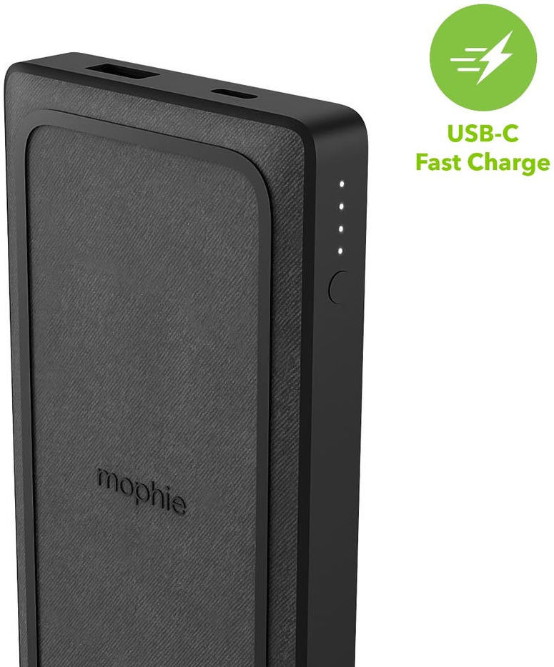 Mophie Wireless XL Powerbank Draadloos Opladen 10.000 mAh 18W PD Zwart afbeelding 5