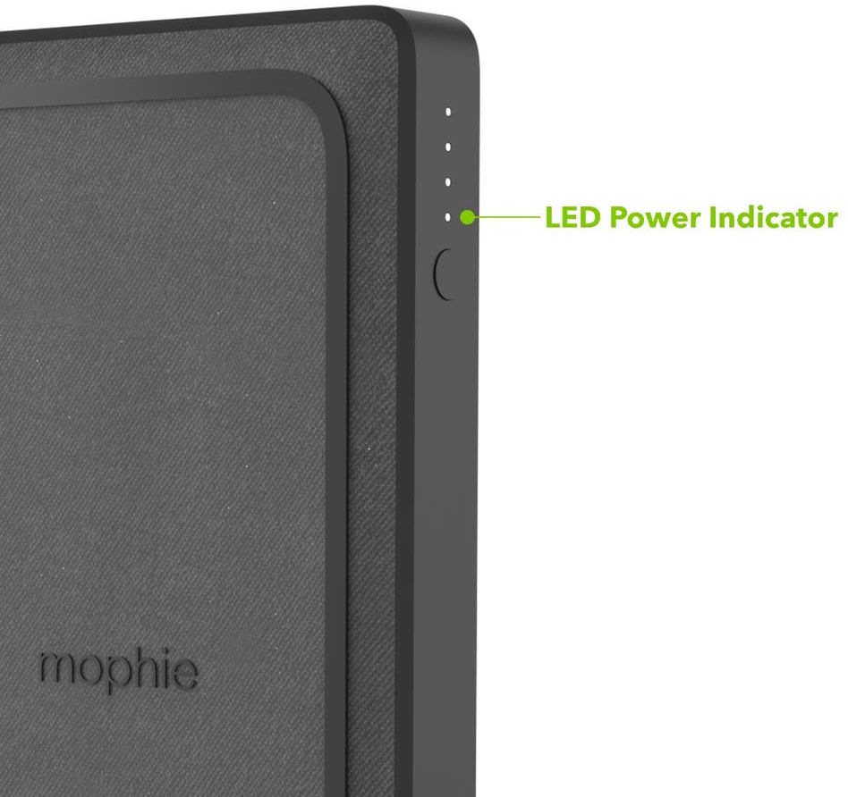 Mophie Wireless XL Powerbank Draadloos Opladen 10.000 mAh 18W PD Zwart afbeelding 7