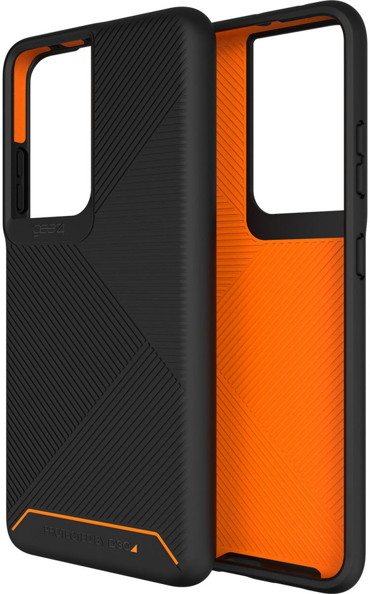 Gear4 Denali D3O Back Cover Samsung Galaxy S21 Ultra Hoesje Zwart afbeelding 1
