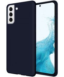 Samsung Galaxy S22 Hoesje Siliconen Back Cover Blauw