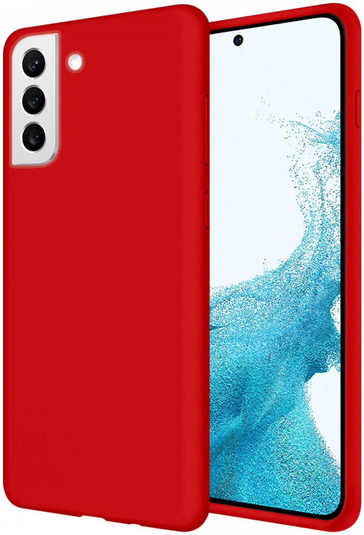 Samsung Galaxy S22 Hoesje Siliconen Back Cover Rood afbeelding 1