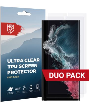 Rosso Samsung Galaxy S22 Ultra Screen Protector Ultra Clear Duo Pack Screen Protectors