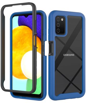 Samsung Galaxy A03s Hoesje Volledig Schokbestendig Hybride Cover Blauw Hoesjes