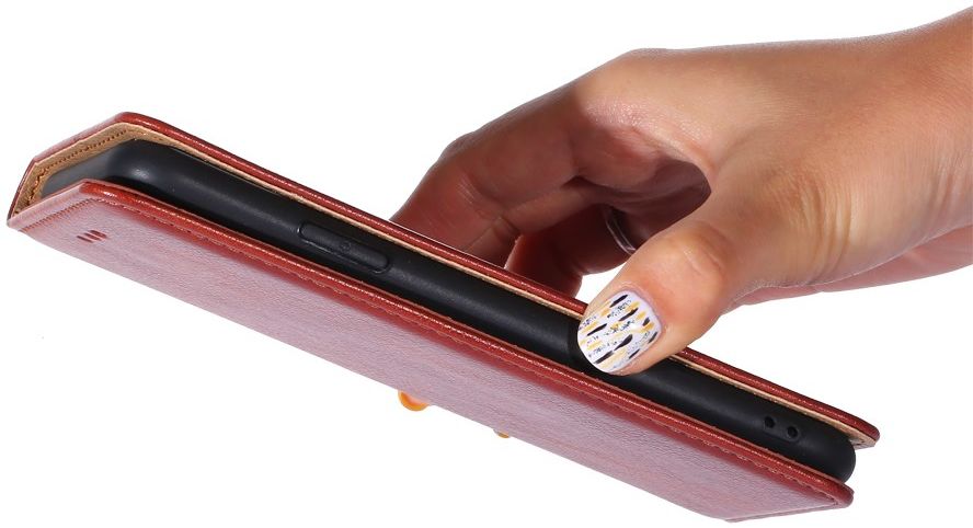 Samsung Galaxy S22 Hoesje Portemonnee Book Case Bruin afbeelding 5