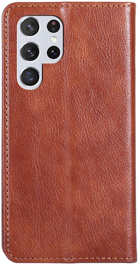 Samsung Galaxy S22 Hoesje met Pasjes Book Case Kunstleer Bruin afbeelding 2