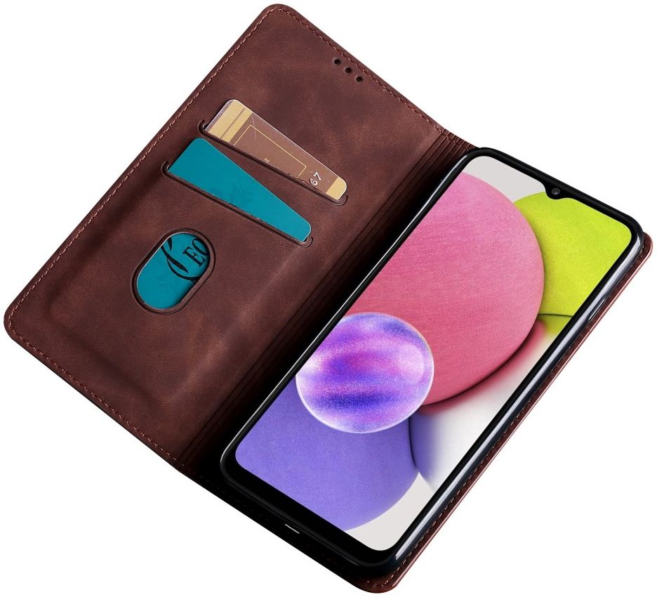Samsung Galaxy S22 Plus Hoesje Book Case met Pasjes Kunstleer Bruin afbeelding 1