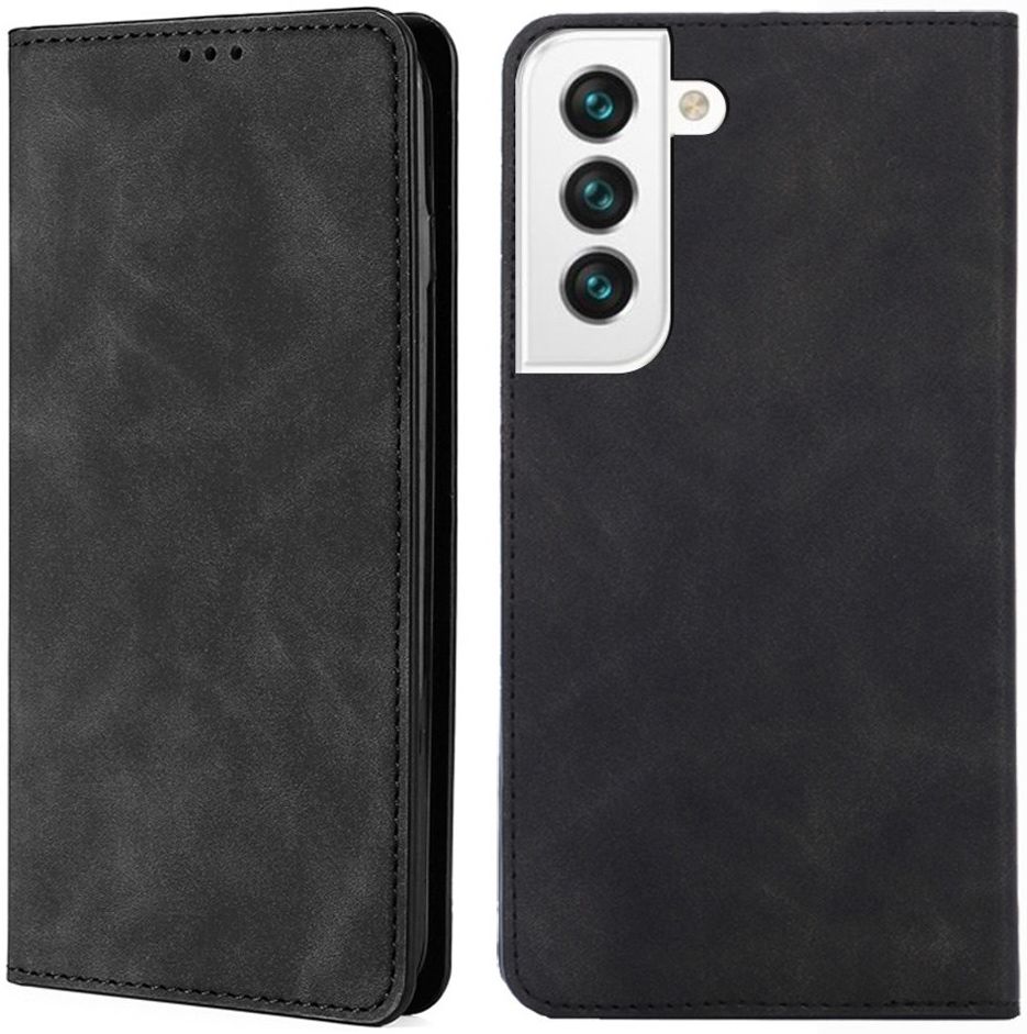 Samsung Galaxy S22 Plus Hoesje Book Case met Pasjes Kunstleer Zwart afbeelding 2