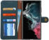 KHAZNEH Samsung Galaxy S22 Ultra Hoesje RFID Book Case Echt Leer Groen