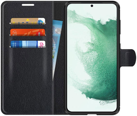 Samsung Galaxy S22 Plus Hoesje Portemonnee Book Case Kunstleer Zwart afbeelding 1