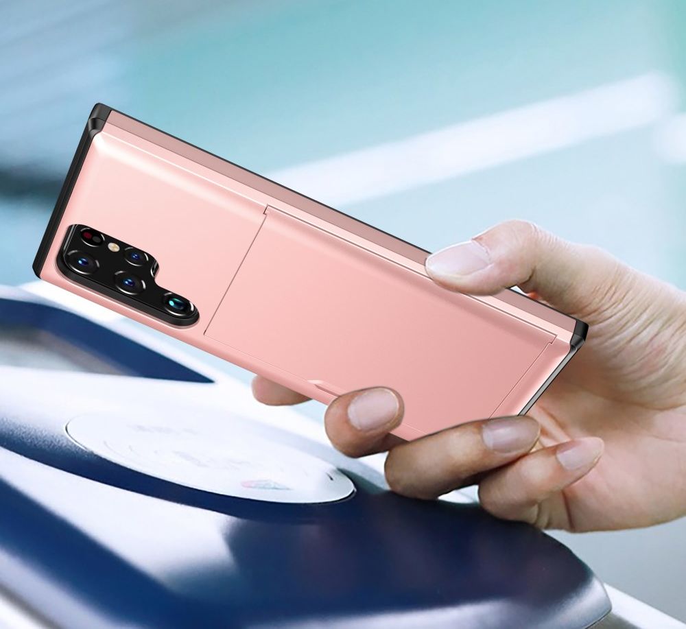 Samsung Galaxy S22 Ultra Hoesje met Kaarthouder Back Cover Zwart afbeelding 6
