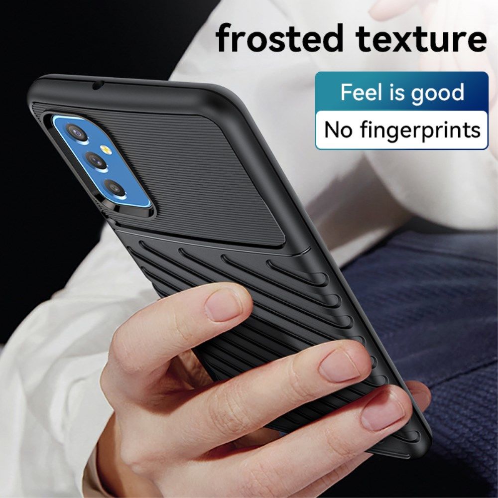 Samsung Galaxy M52 5G Hoesje Twill Thunder TPU Back Cover Zwart afbeelding 4