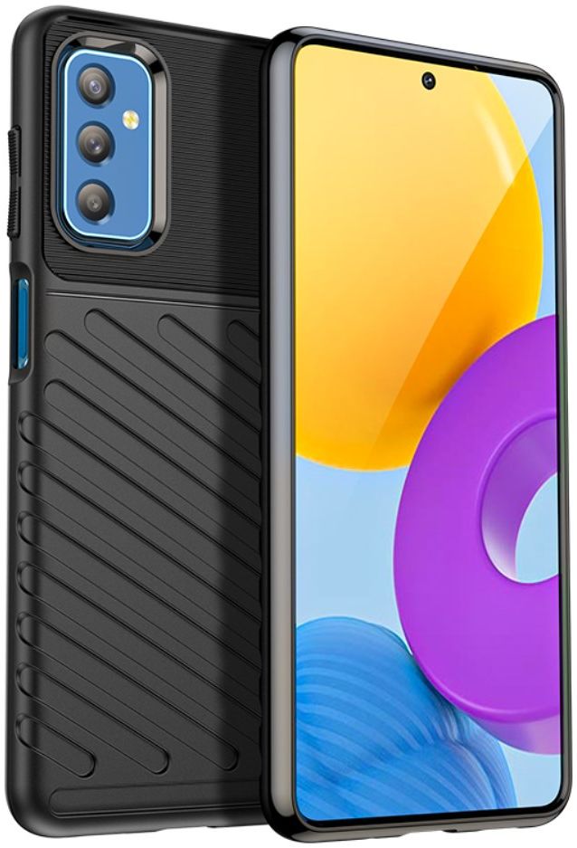 Samsung Galaxy M52 5G Hoesje Twill Thunder TPU Back Cover Zwart afbeelding 2