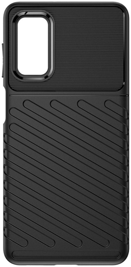 Samsung Galaxy M52 5G Hoesje Twill Thunder TPU Back Cover Zwart afbeelding 3