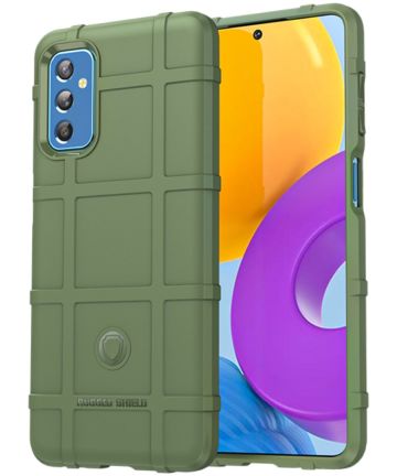 Samsung Galaxy M52 Hoesje Shock Proof Rugged Shield Back Cover Groen Hoesjes