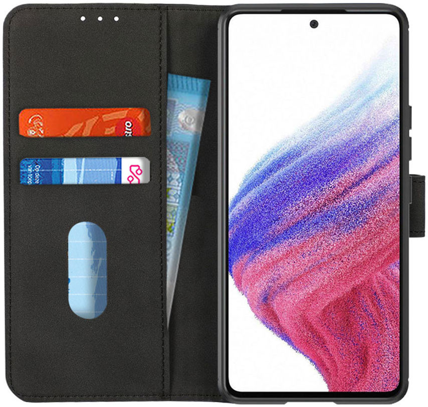 KHAZNEH Samsung Galaxy A53 Hoesje Wallet Book Case Zwart afbeelding 1