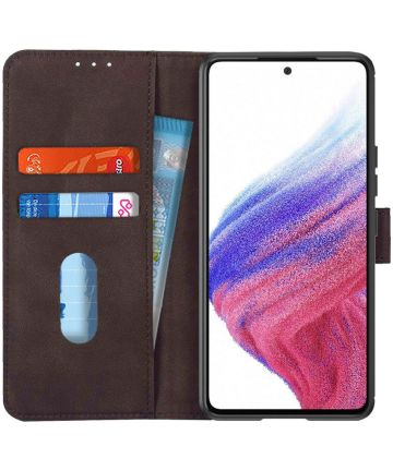 KHAZNEH Samsung Galaxy A53 Hoesje Wallet Book Case Bruin Hoesjes