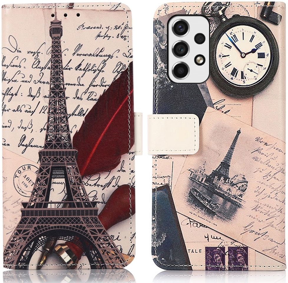 Samsung Galaxy A53 Hoesje Portemonnee Book Case met Eiffeltoren Print afbeelding 6