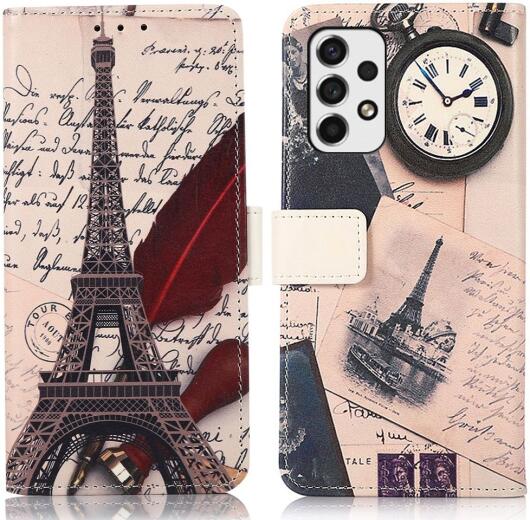 Samsung Galaxy A53 Hoesje Portemonnee Book Case met Eiffeltoren Print afbeelding 6
