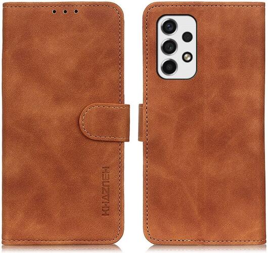 KHAZNEH Samsung Galaxy A53 Hoesje Vintage Wallet Book Case Bruin afbeelding 9