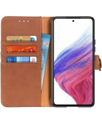 KHAZNEH Samsung Galaxy A53 Hoesje Wallet Book Case Kunstleer Bruin