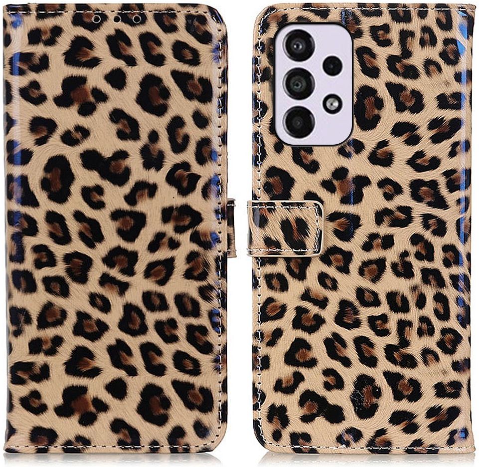Samsung Galaxy A33 Hoesje Portemonnee Book Case Luipaard Print afbeelding 3