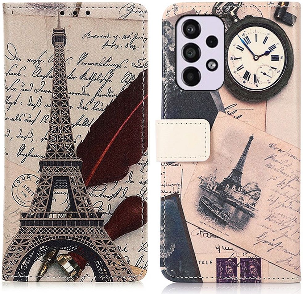 Samsung Galaxy A33 Hoesje Portemonnee Book Case Eiffeltoren Print afbeelding 3