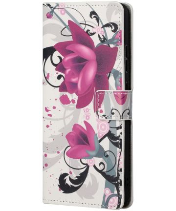 Samsung Galaxy A33 Hoesje Portemonnee Book Case Bloemen Print Hoesjes