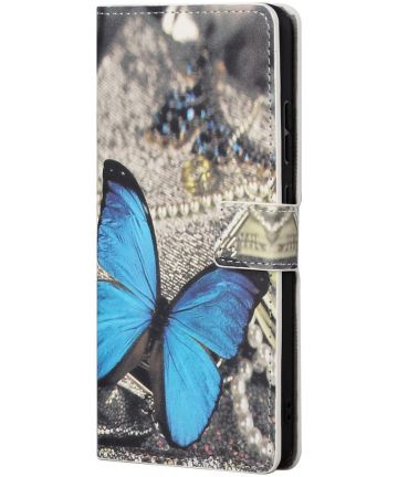 Samsung Galaxy A33 Hoesje Portemonnee Book Case Butterfly Print Hoesjes
