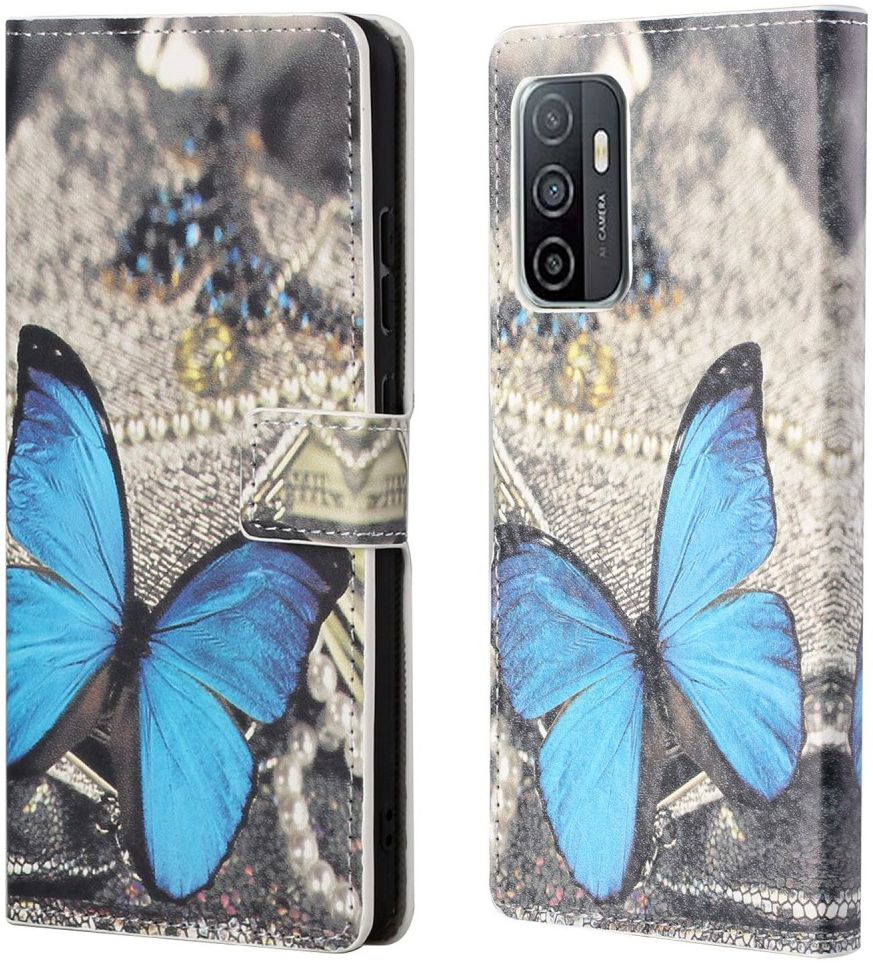 Samsung Galaxy A33 Hoesje Portemonnee Book Case Butterfly Print afbeelding 5