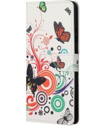 Samsung Galaxy A33 Hoesje Portemonnee Book Case Vlinder Print