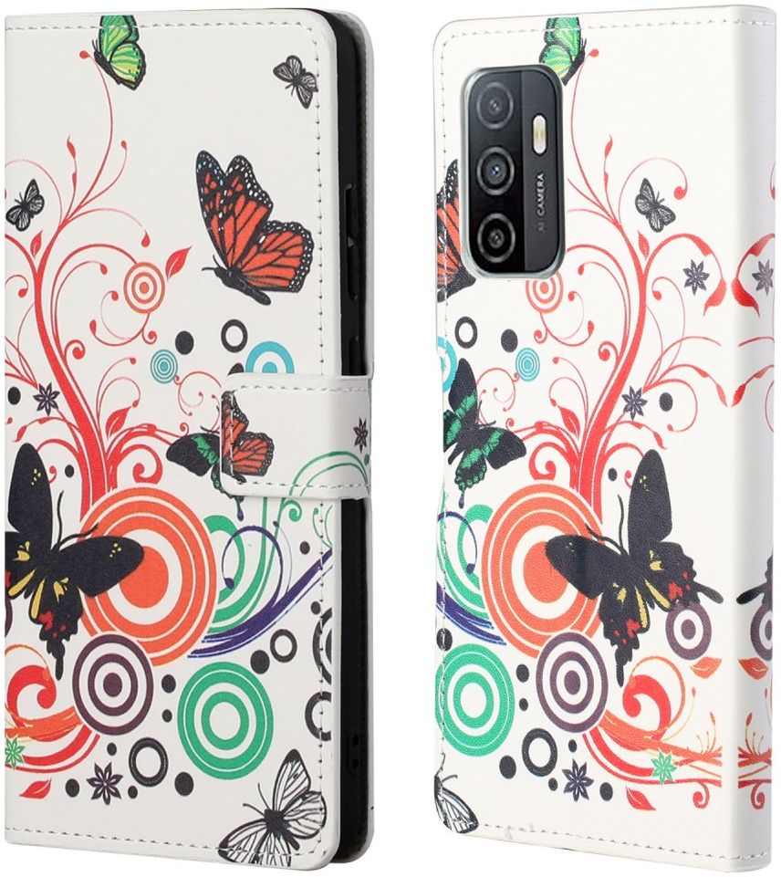 Samsung Galaxy A33 Hoesje Portemonnee Book Case Vlinder Print afbeelding 5