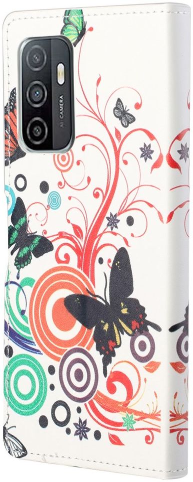Samsung Galaxy A33 Hoesje Portemonnee Book Case Vlinder Print afbeelding 3